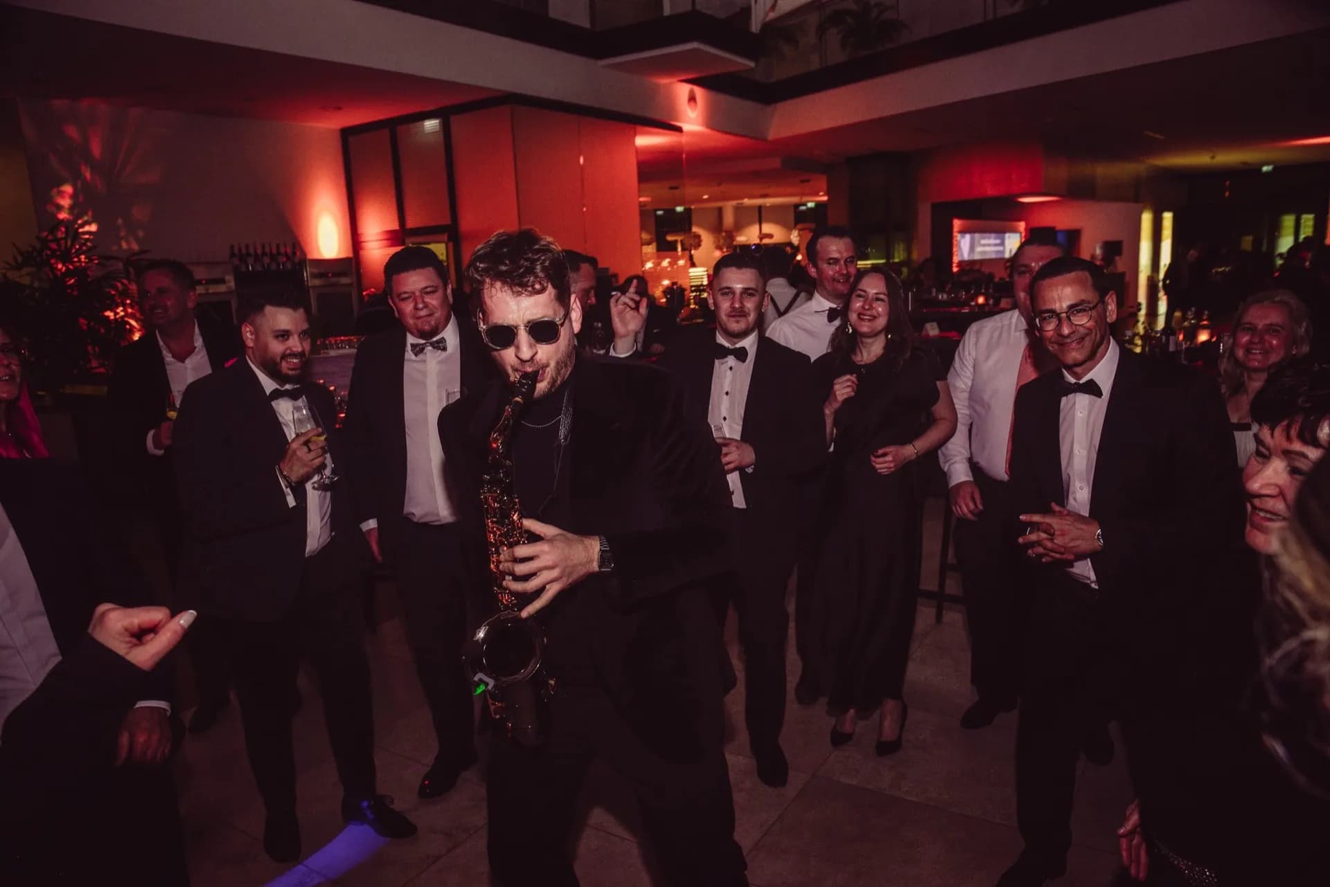 Saxophone performance on the gala dance floor